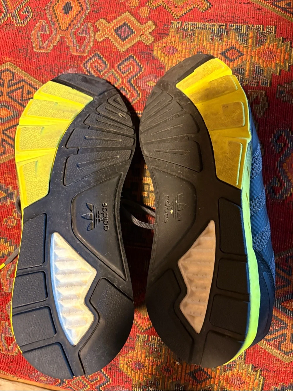 Men's Gray and Yellow Athletic Sneakers